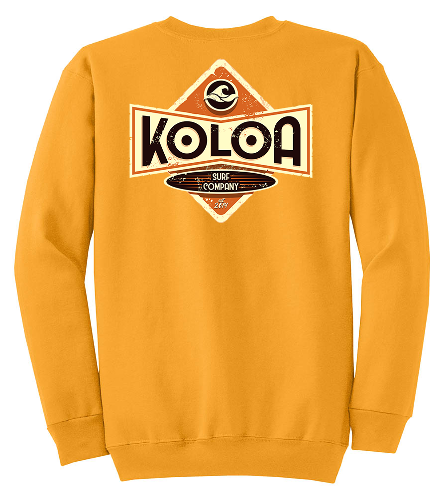 Koloa Vintage Diamond Sweatshirt - Gold