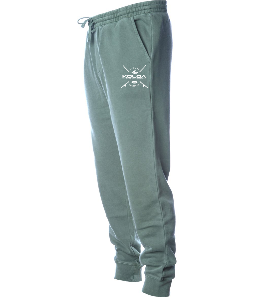 Koloa X Boards Fleece Sweatpants- Pigment Alpine Green