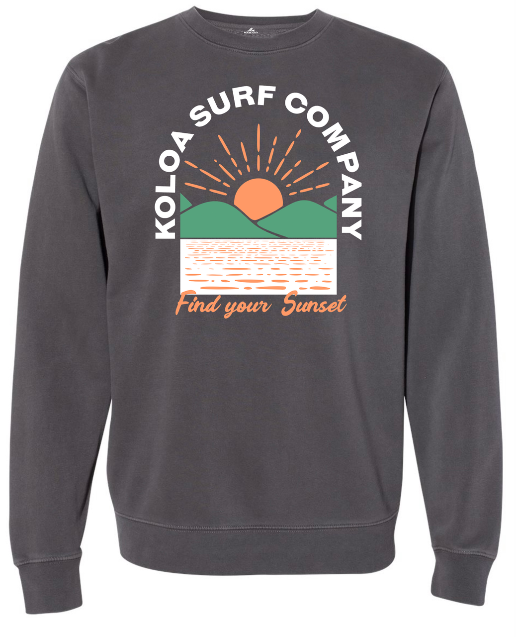 Koloa Hawaiian Rise Sweatshirt- Pigment Black