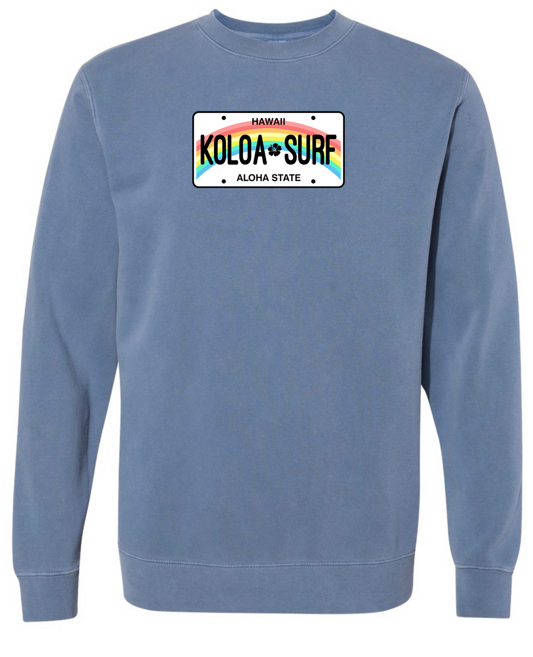 Koloa Hawaiian Plate Sweatshirt- Pigment Slate Blue