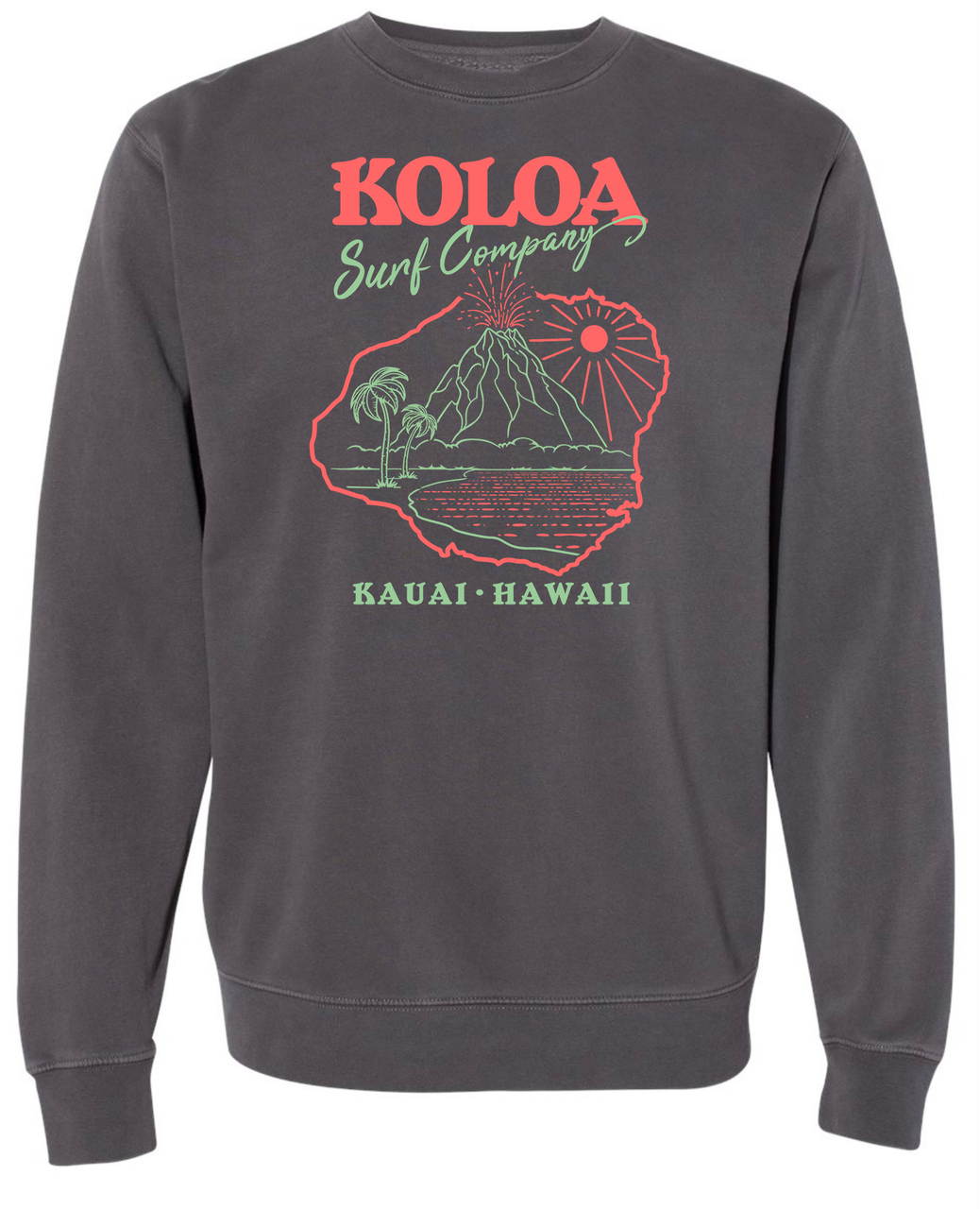 Koloa Kauai Island Sweatshirt- Pigment Black