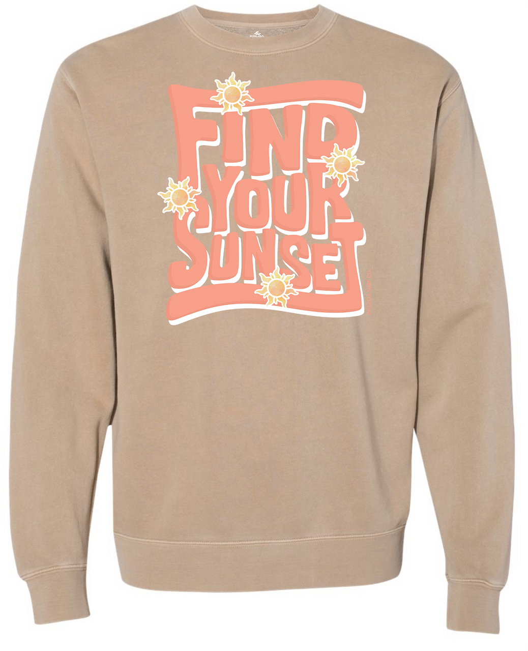 Koloa Groovy Find Your Sunset Sweatshirt- Sand Pigment