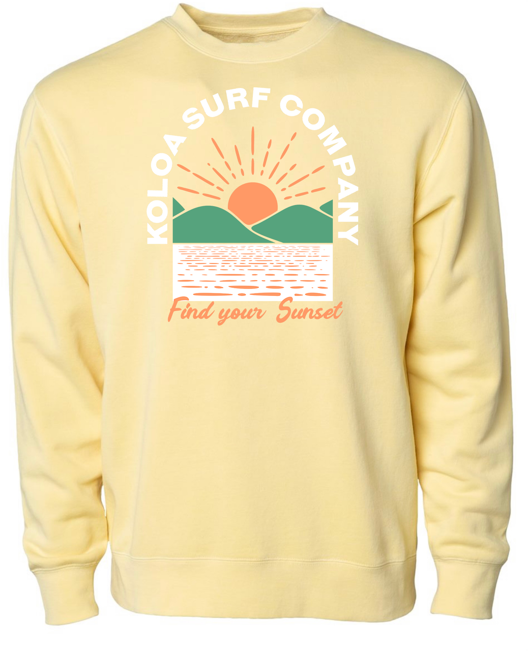 Koloa Hawaiian Rise Sweatshirt- Pigment Yellow