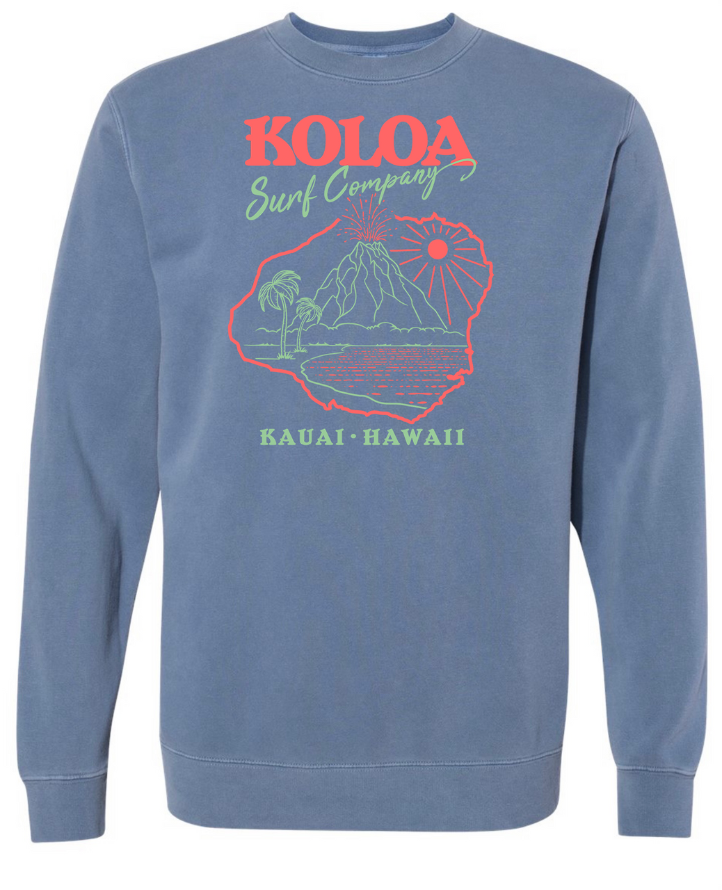 Koloa Kauai Island Sweatshirt- Pigment Slate Blue