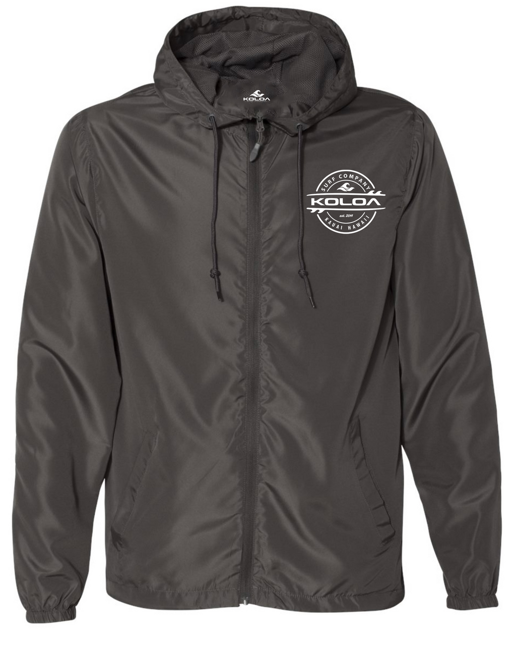 Koloa Thruster Water Resistant Windbreaker- Graphite