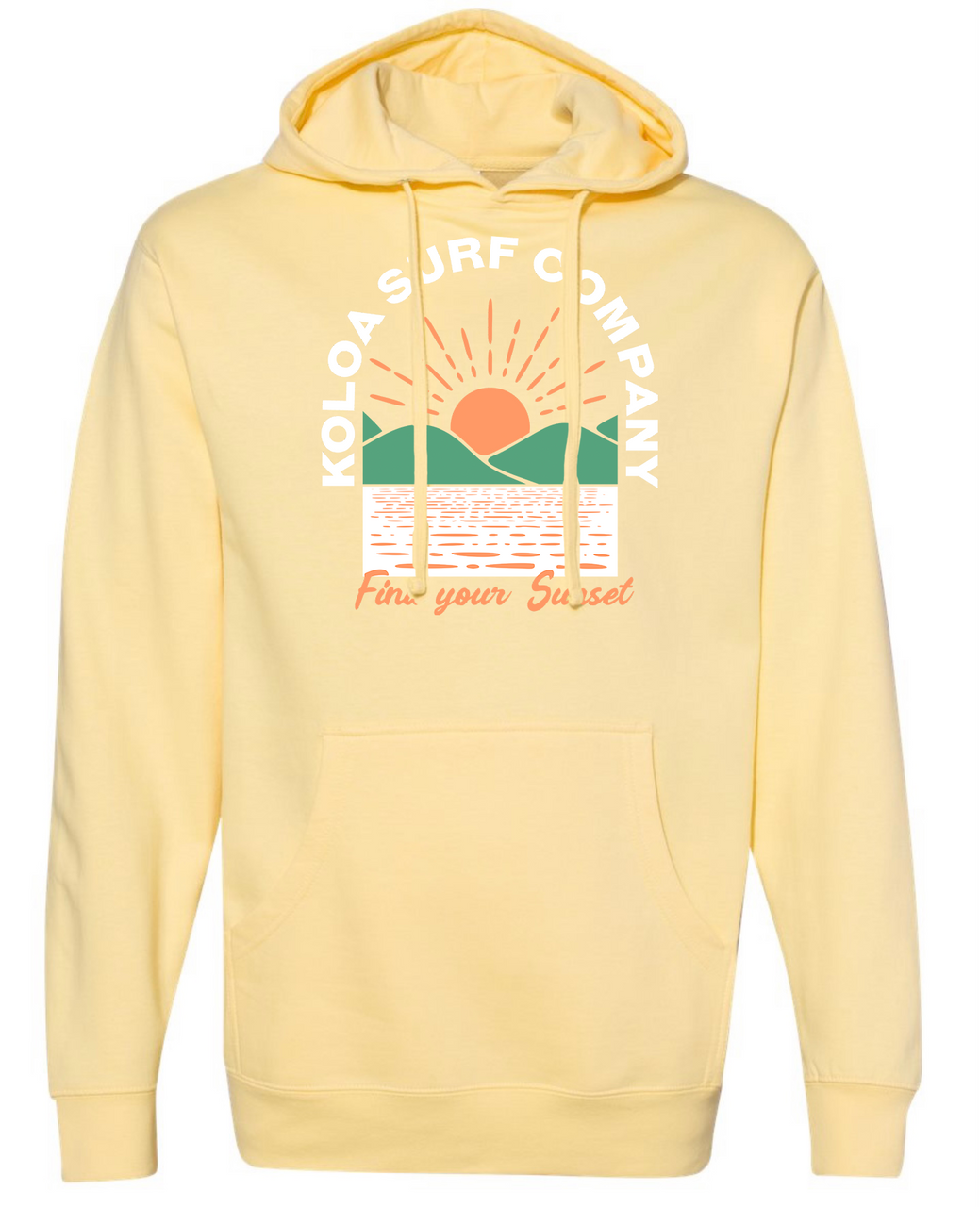 Koloa Hawaiian Rise Hoodie- Yellow