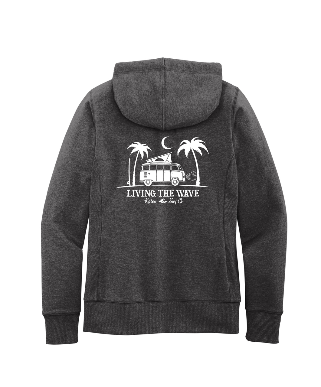 Koloa Midnight Van Full-Zip Hoodie- Heathered Charcoal