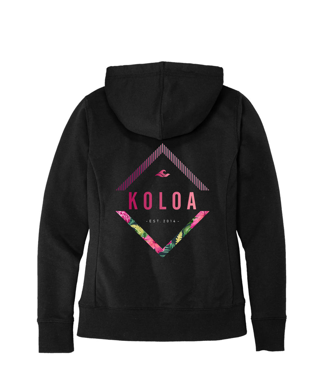 Koloa Kalula Moa Full-Zip Hoodie- Black