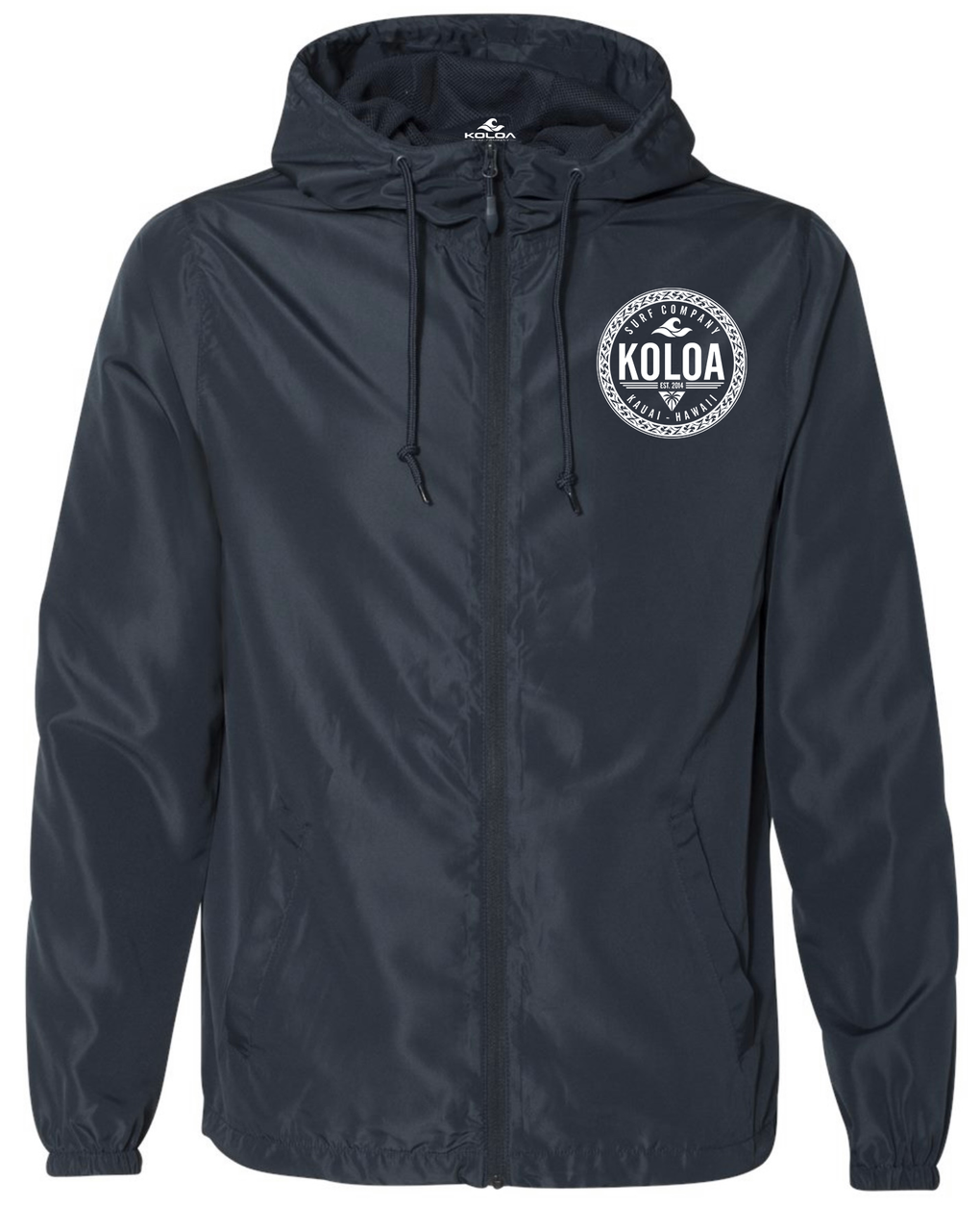 Koloa Shore Water Resistant Windbreaker- Navy