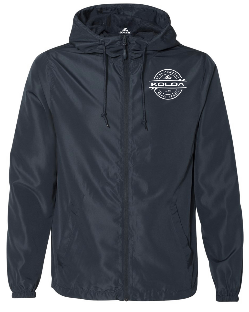 Koloa Thruster Water Resistant Windbreaker- Navy