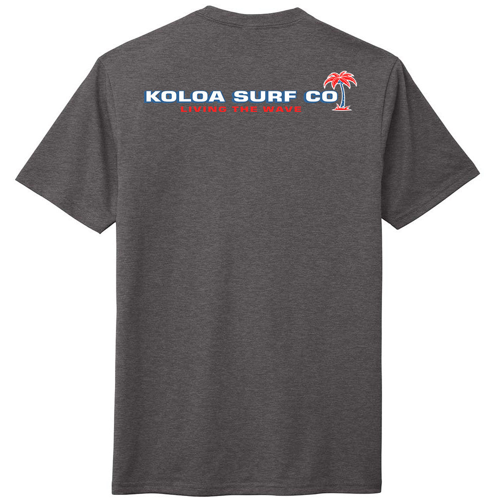 Koloa Patriotic Palm Tree Comfort Tri-Blend T-Shirt