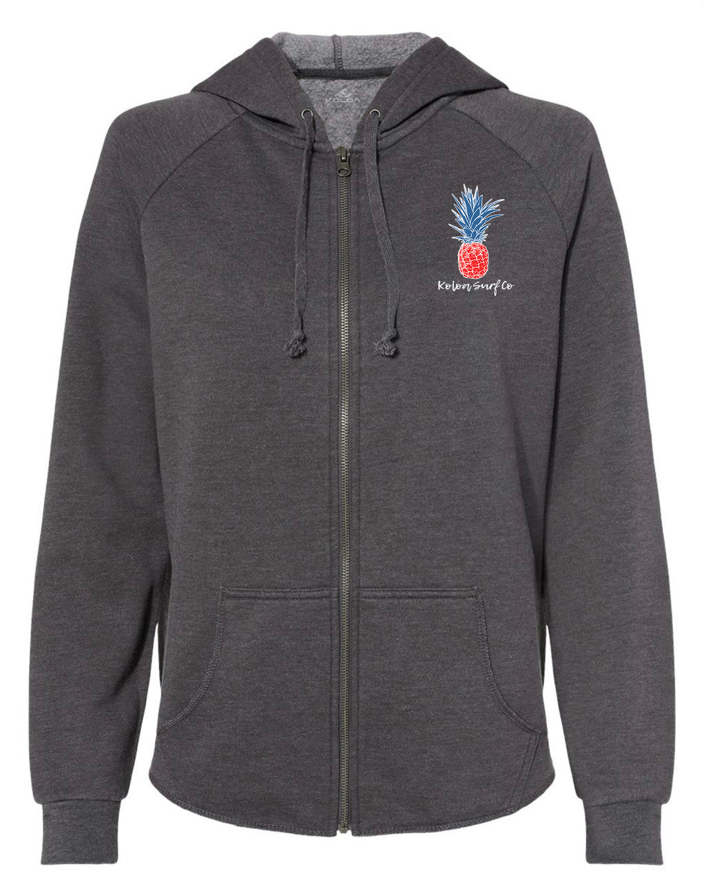 Women's Zip-Up Beach Hoodie- Koloa Surf Company
