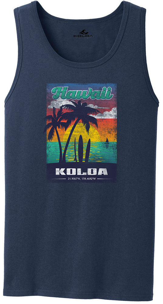 Navy- Koloa Men's Welcome Tank Top