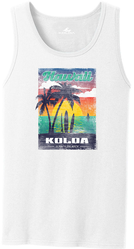 White- Koloa Men's Welcome Tank Top