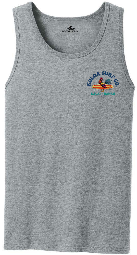 Koloa Cocky Surfer Tank Top- Athletic Heather Front