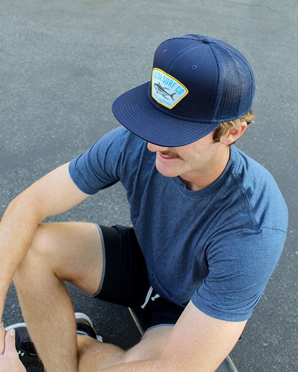 Koloa Yellowfin Tuna Mesh Snapback Hat- Navy