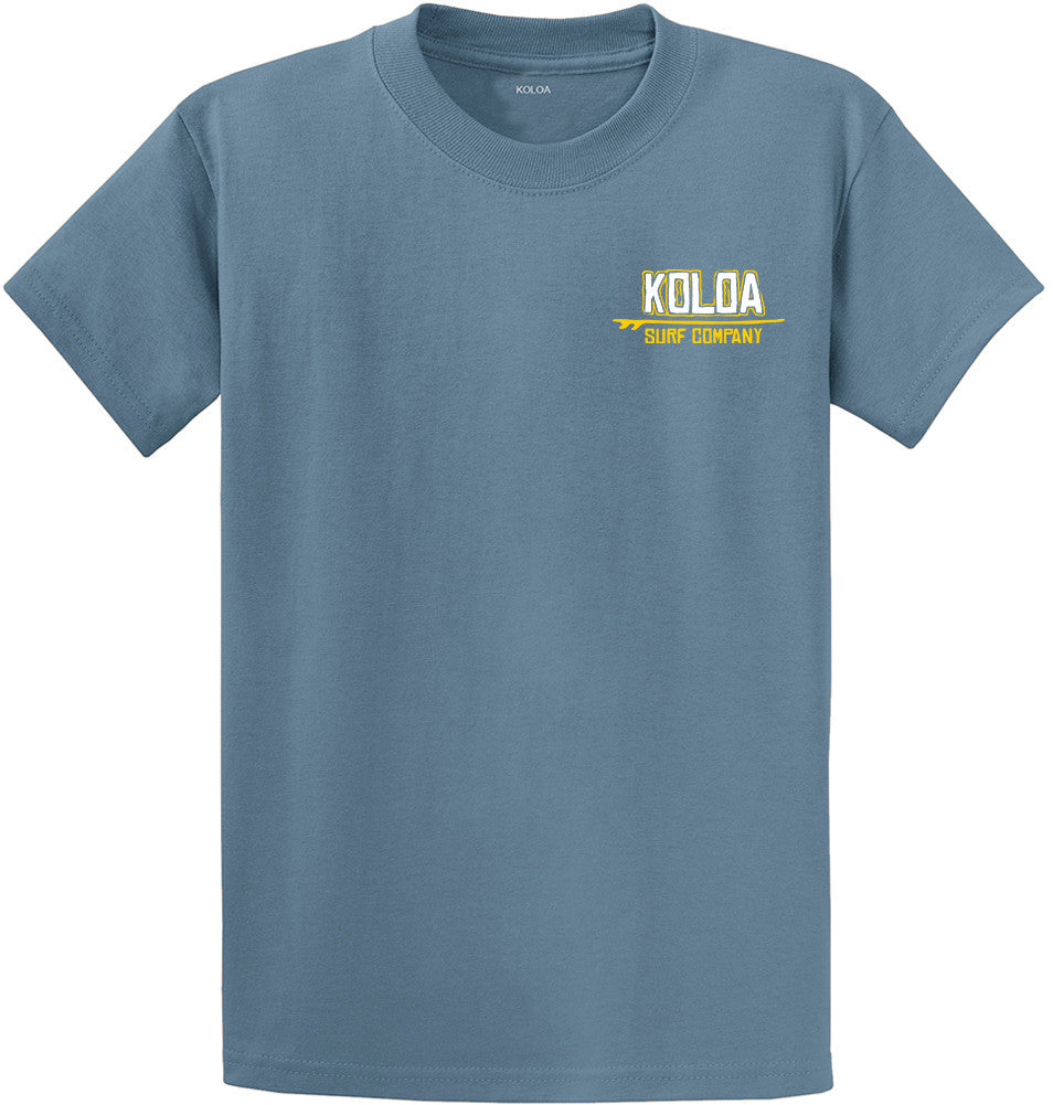 Stonewashed Blue- Koloa Stylized Surfboard Youth T-Shirt