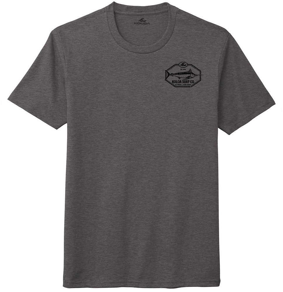 Heather Charcoal- Koloa Great Marlin Comfort Tri-Blend T-Shirt