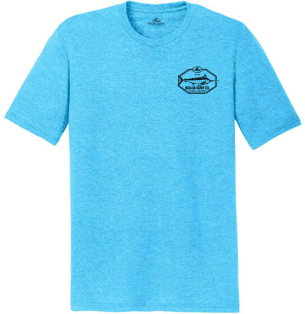 Turquoise Frost- Koloa Great Marlin Comfort Tri-Blend T-Shirt