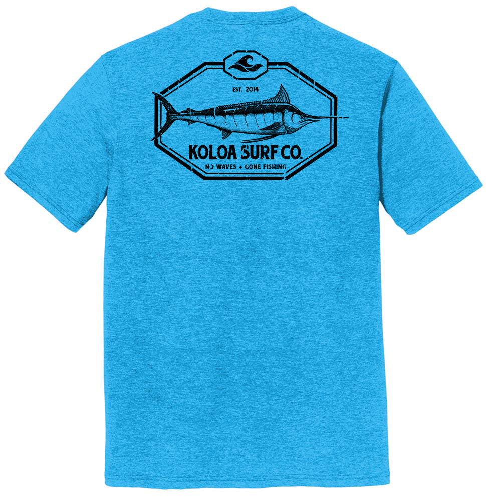 Turquoise Frost- Koloa Great Marlin Comfort Tri-Blend T-Shirt