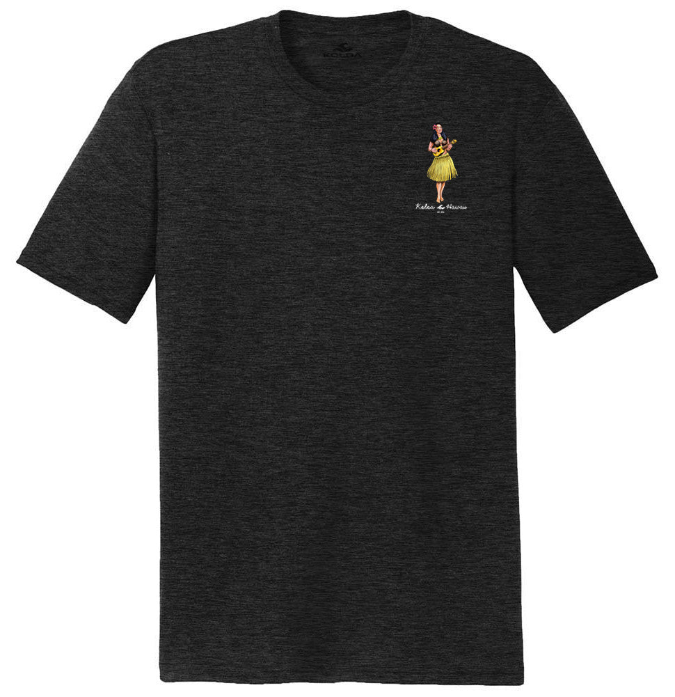 Black- Koloa Hula Barrel Comfort Tri-Blend T-Shirt