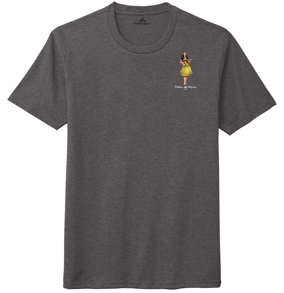 Heather Charcoal- Koloa Hula Barrel Comfort Tri-Blend T-Shirt