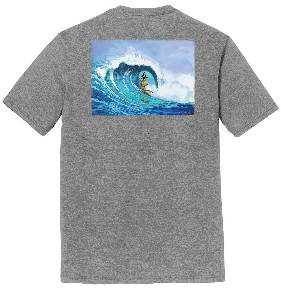 Grey Frost- Koloa Hula Barrel Comfort Tri-Blend T-Shirt