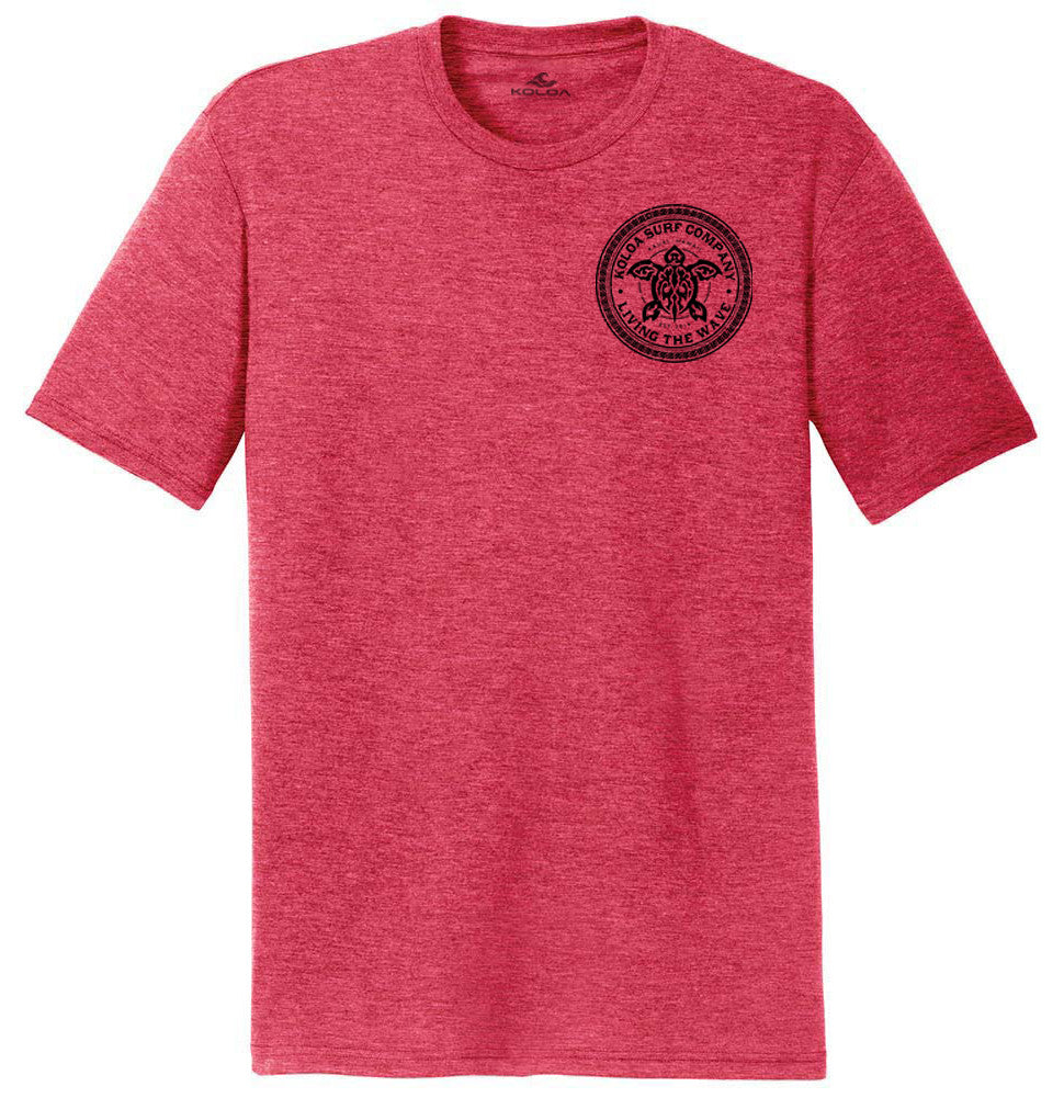 Red Frost- Koloa Tribal Turtle Comfort Tri-Blend T-Shirt