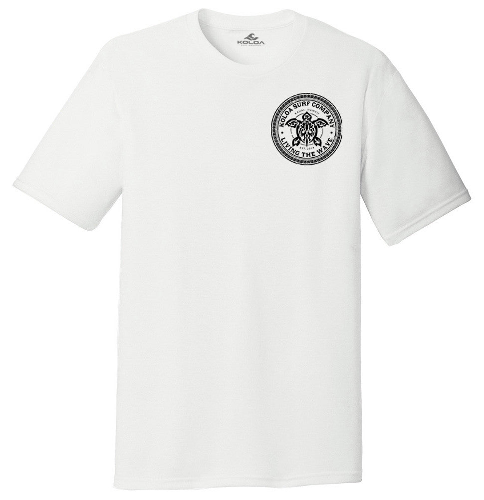 White- Koloa Tribal Turtle Comfort Tri-Blend T-Shirt