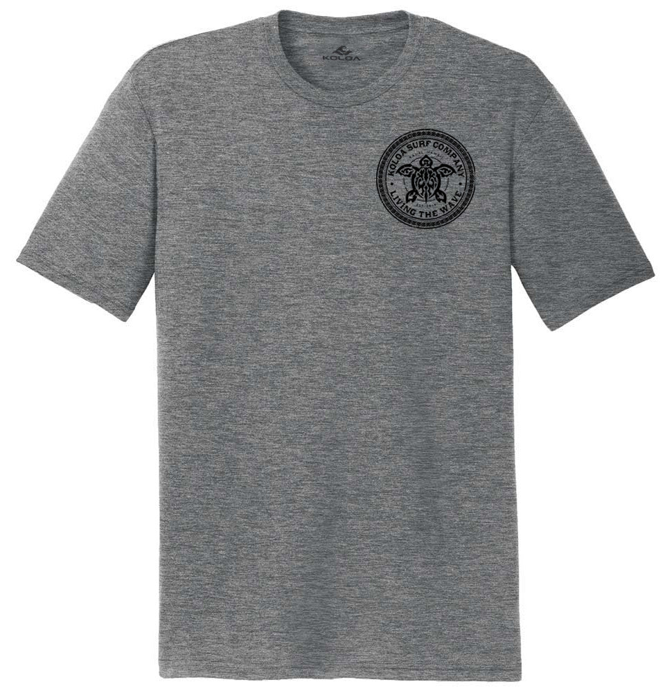 Grey Frost- Koloa Tribal Turtle Comfort Tri-Blend T-Shirt