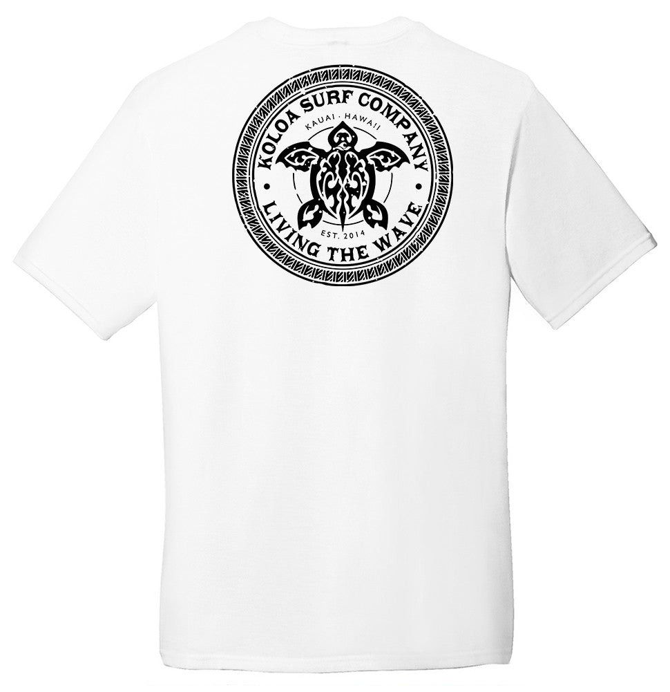 White- Koloa Tribal Turtle Comfort Tri-Blend T-Shirt