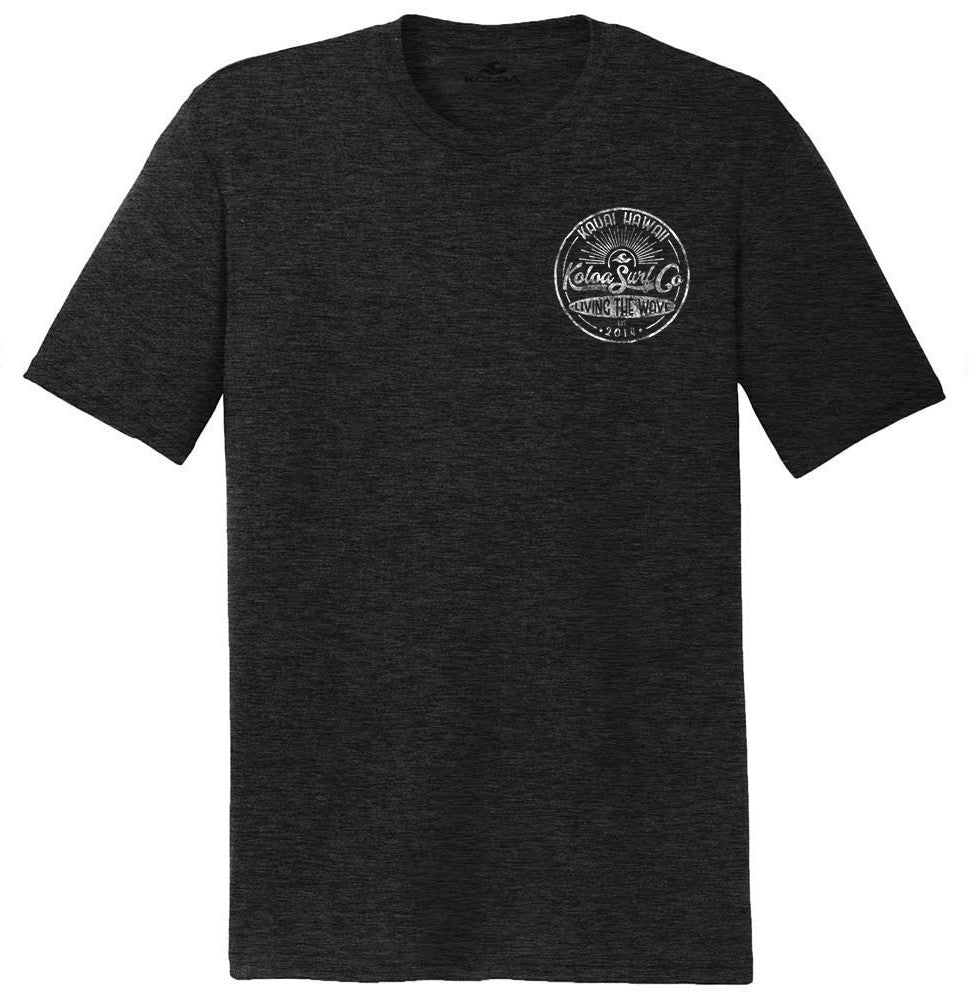 Black- Koloa Vintage Sunbeam Comfort Tri-Blend T-Shirt