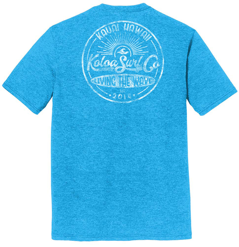 Turquoise Frost- Koloa Vintage Sunbeam Comfort Tri-Blend T-Shirt