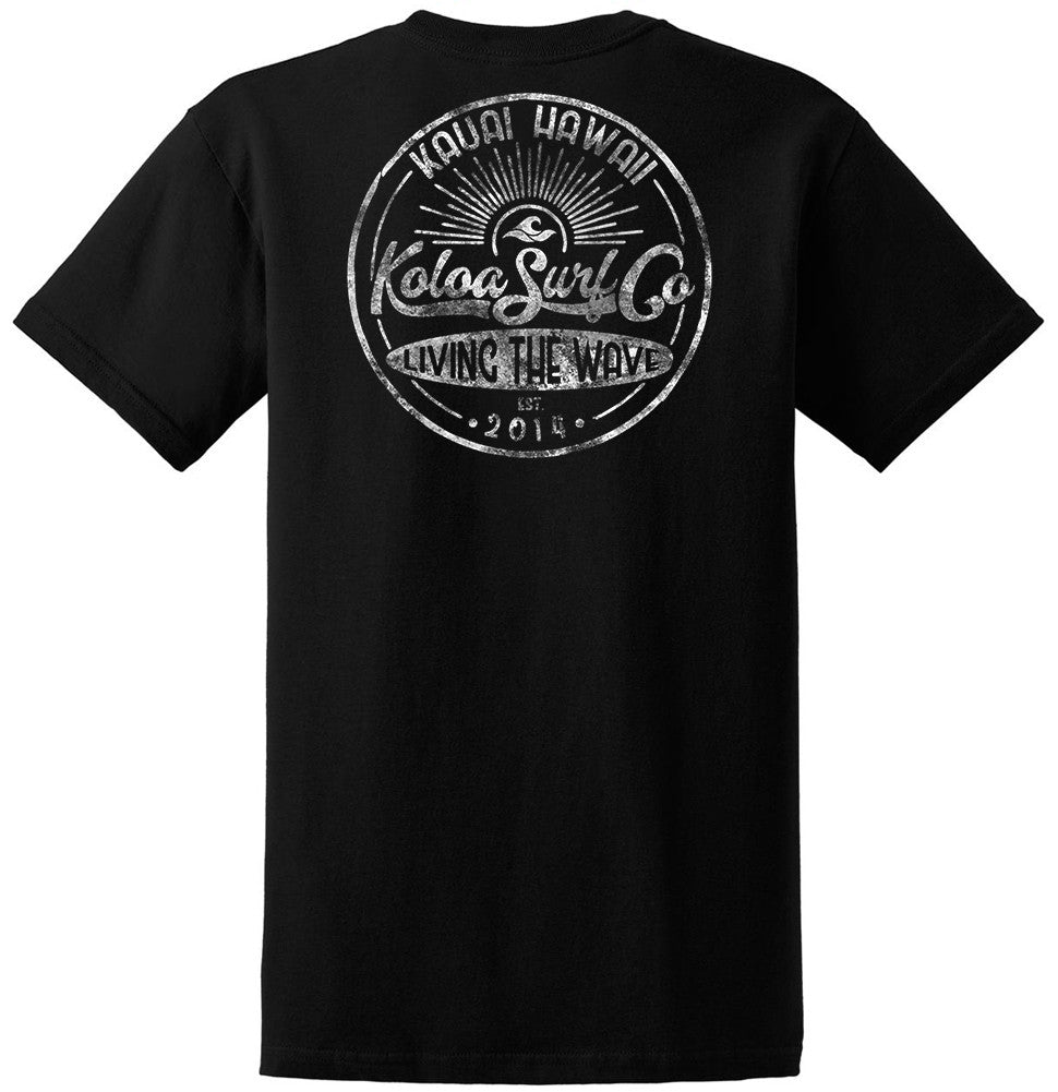 Black- Koloa Vintage Sunbeam Comfort Tri-Blend T-Shirt