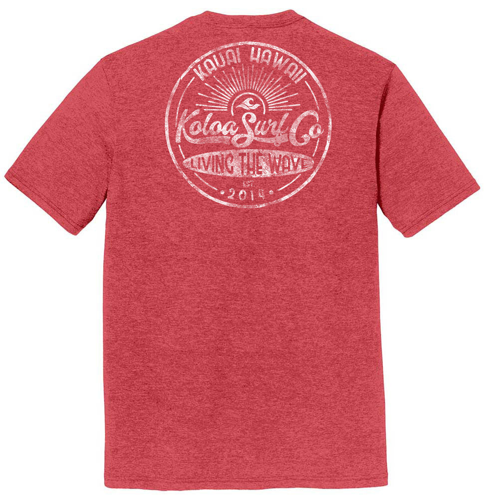 Red Frost- Koloa Vintage Sunbeam Comfort Tri-Blend T-Shirt