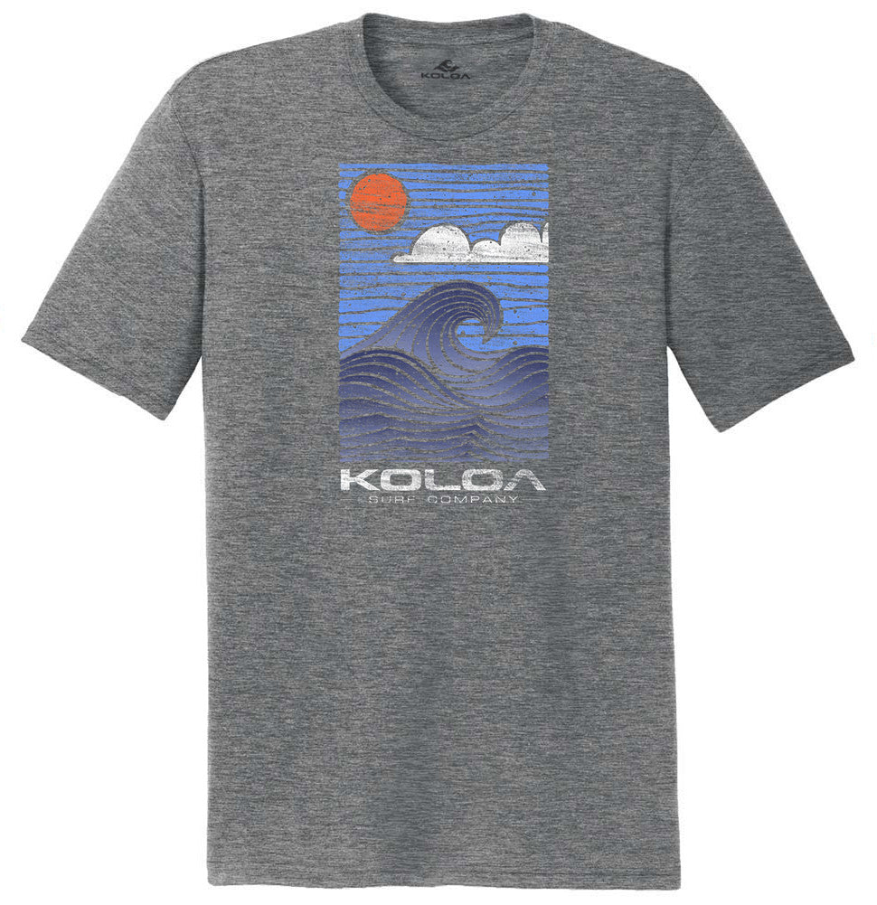 Grey Frost- Koloa Big Waves Comfort Tri-Blend T-Shirt