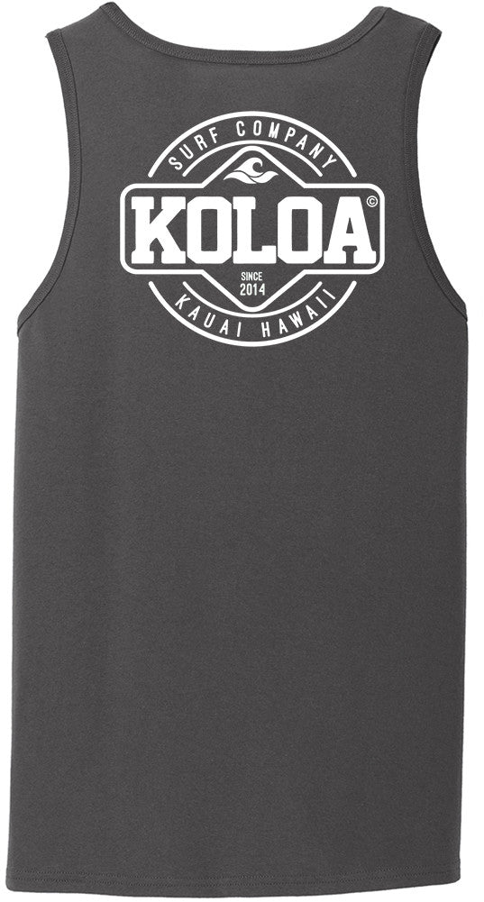 Koloa Dawn Patrol Tank Top- Charcoal