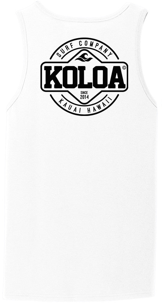 Koloa Dawn Patrol Tank Top- White