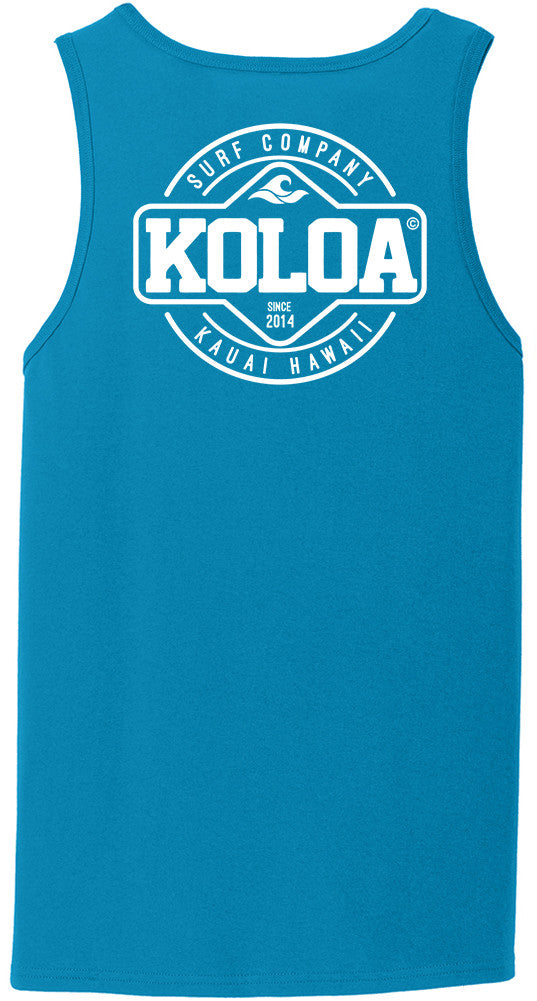 Koloa Dawn Patrol Tank Top- Neon Blue