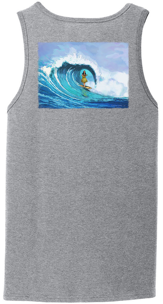 Koloa Hula Barrel Tank Top- Athletic Heather 