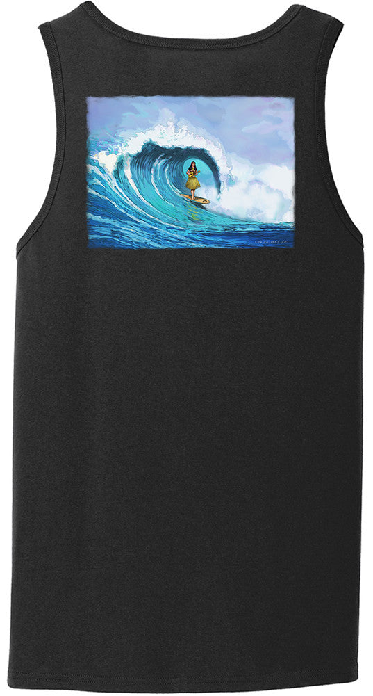 Koloa Hula Barrel Tank Top- Black