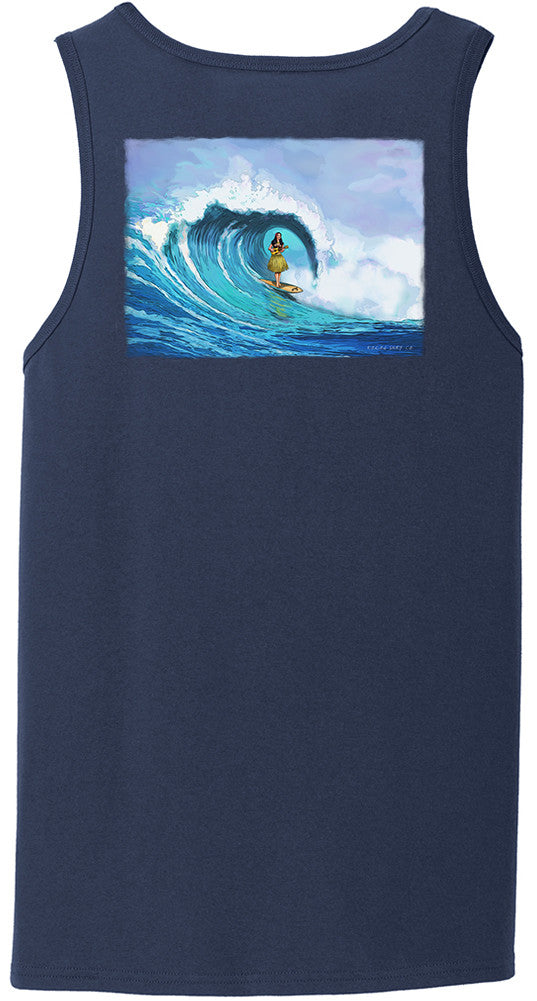 Koloa Hula Barrel Tank Top- Navy