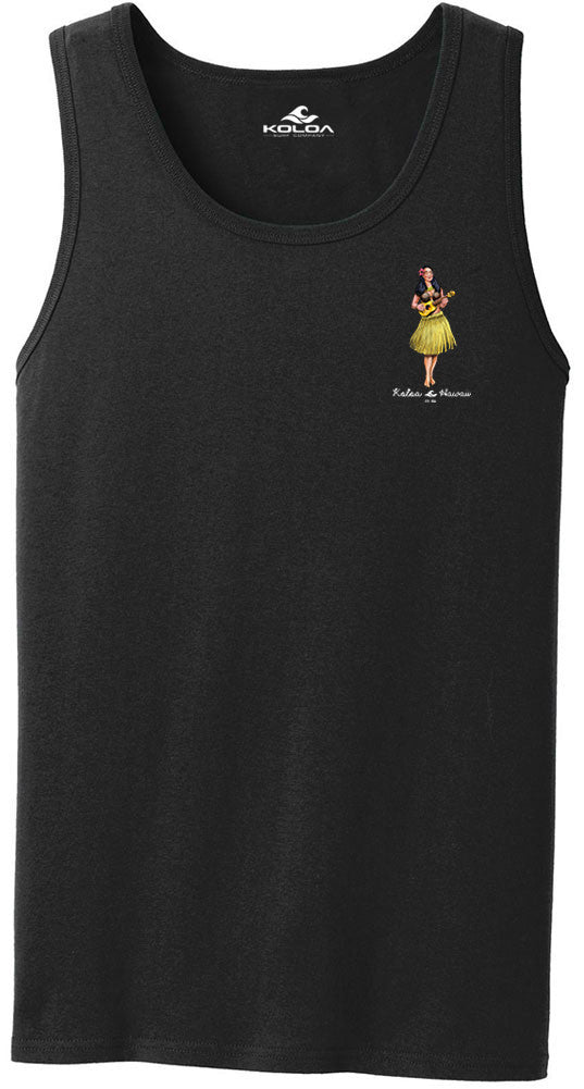 Koloa Hula Barrel Tank Top- Black