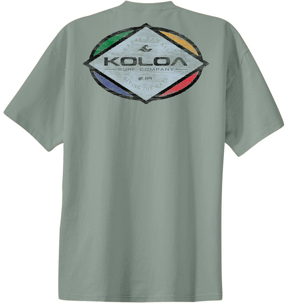 Koloa Triangle Heavyweight T-Shirt- Stonewashed Green