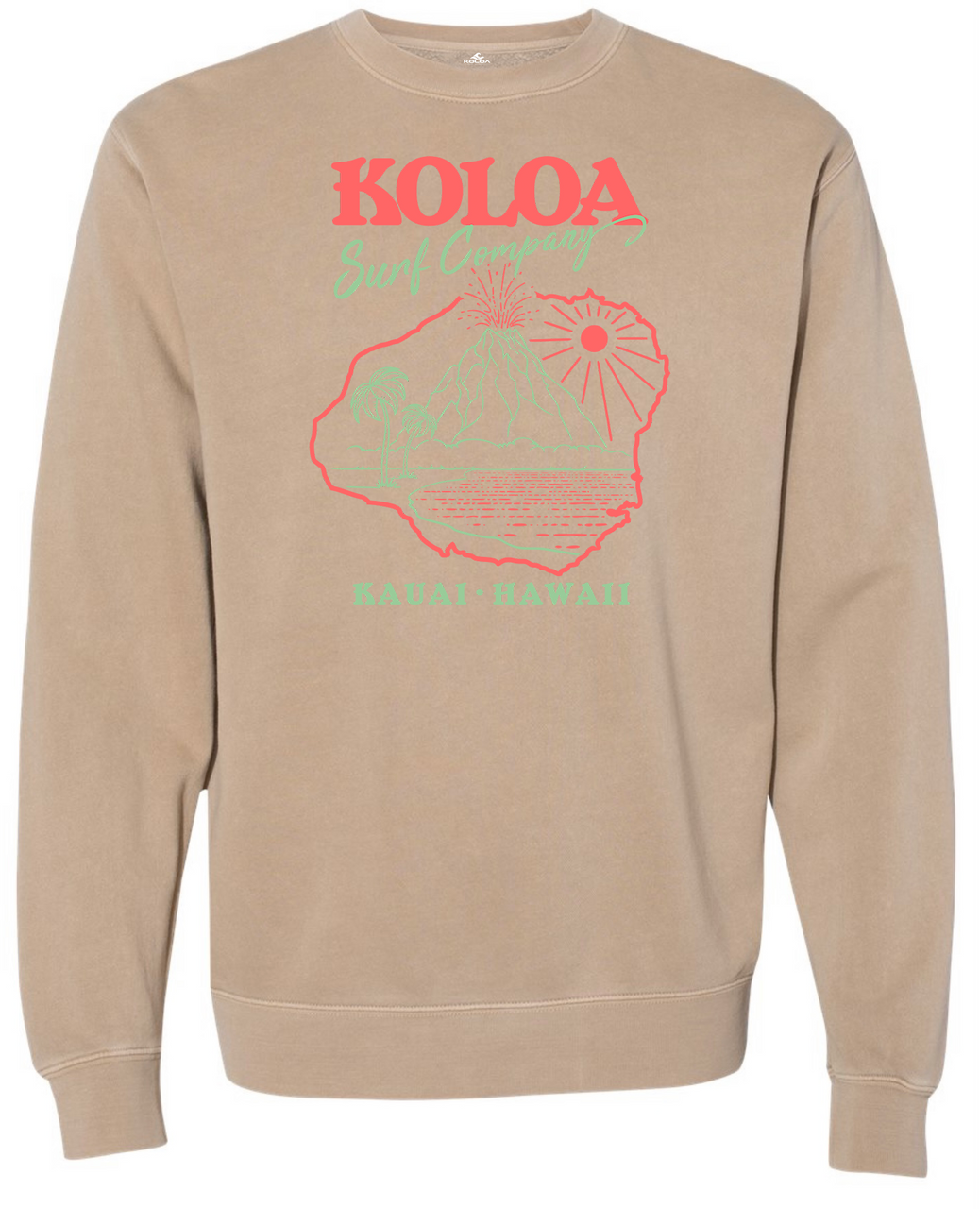 Koloa Kauai Island Sweatshirt- Pigment Sandstone