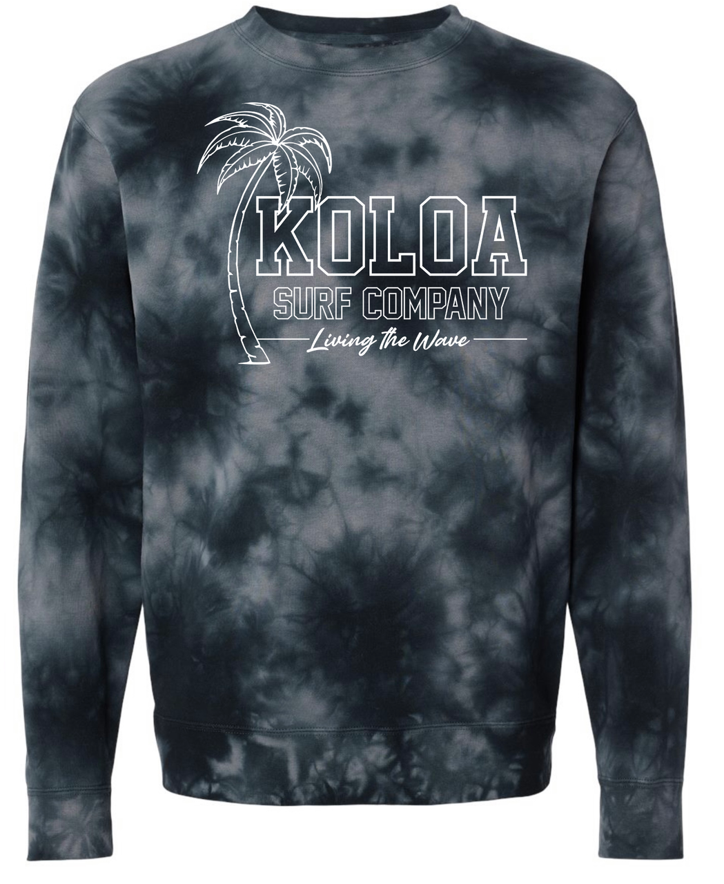 Koloa Breezy Tie-Dyed Sweatshirt- Tie Dye Black