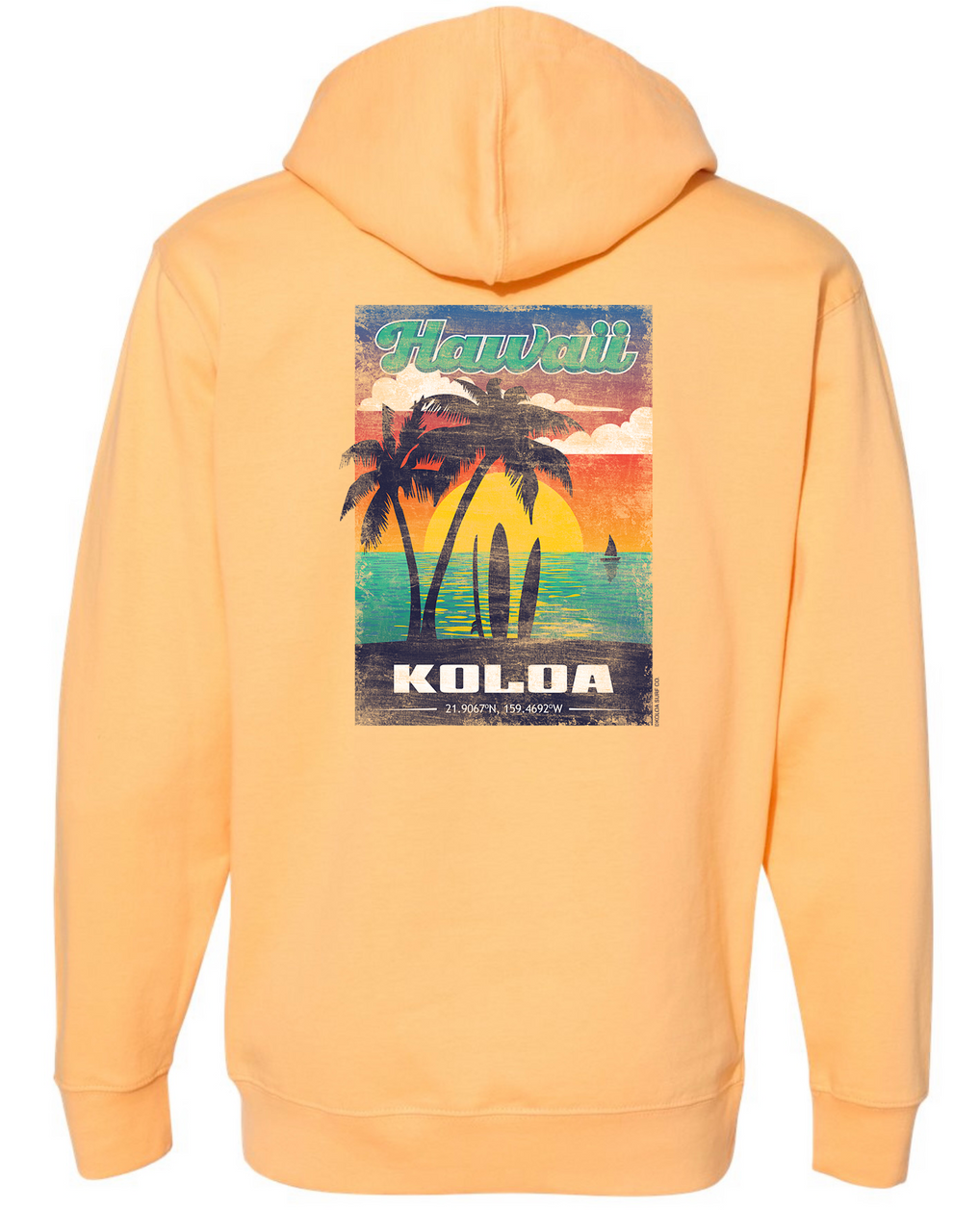 Koloa Welcome Hoodie- Peach