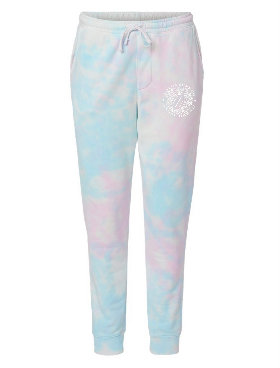 Koloa Honu Turtle Tie-Dyed Fleece Pants- Tie Dye Cotton Candy