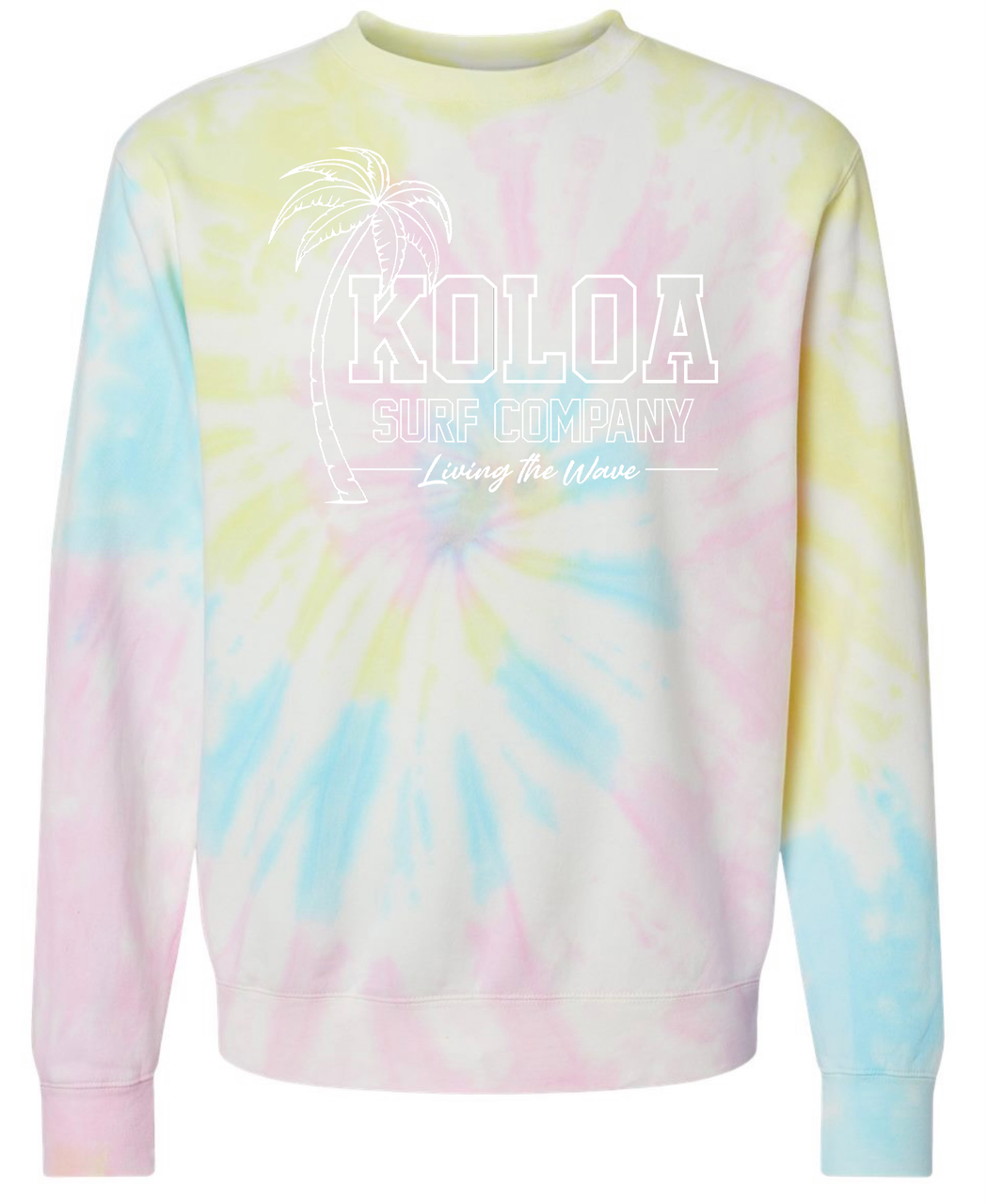 Koloa Breezy Tie-Dyed Sweatshirt- Tie Dye Sunset Swirl