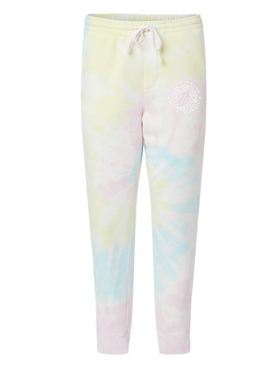 Koloa Honu Turtle Tie-Dyed Fleece Pants- Tie Dye Sunset Swirl